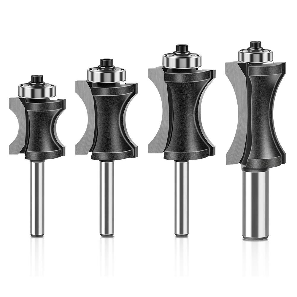 Bearing Flat Bottom Arc Knife Engraving Machine Wood Board Rounded Corner Cutter Woodworking Milling Cutter Stair Floor Cutter Gong Milling Cutter