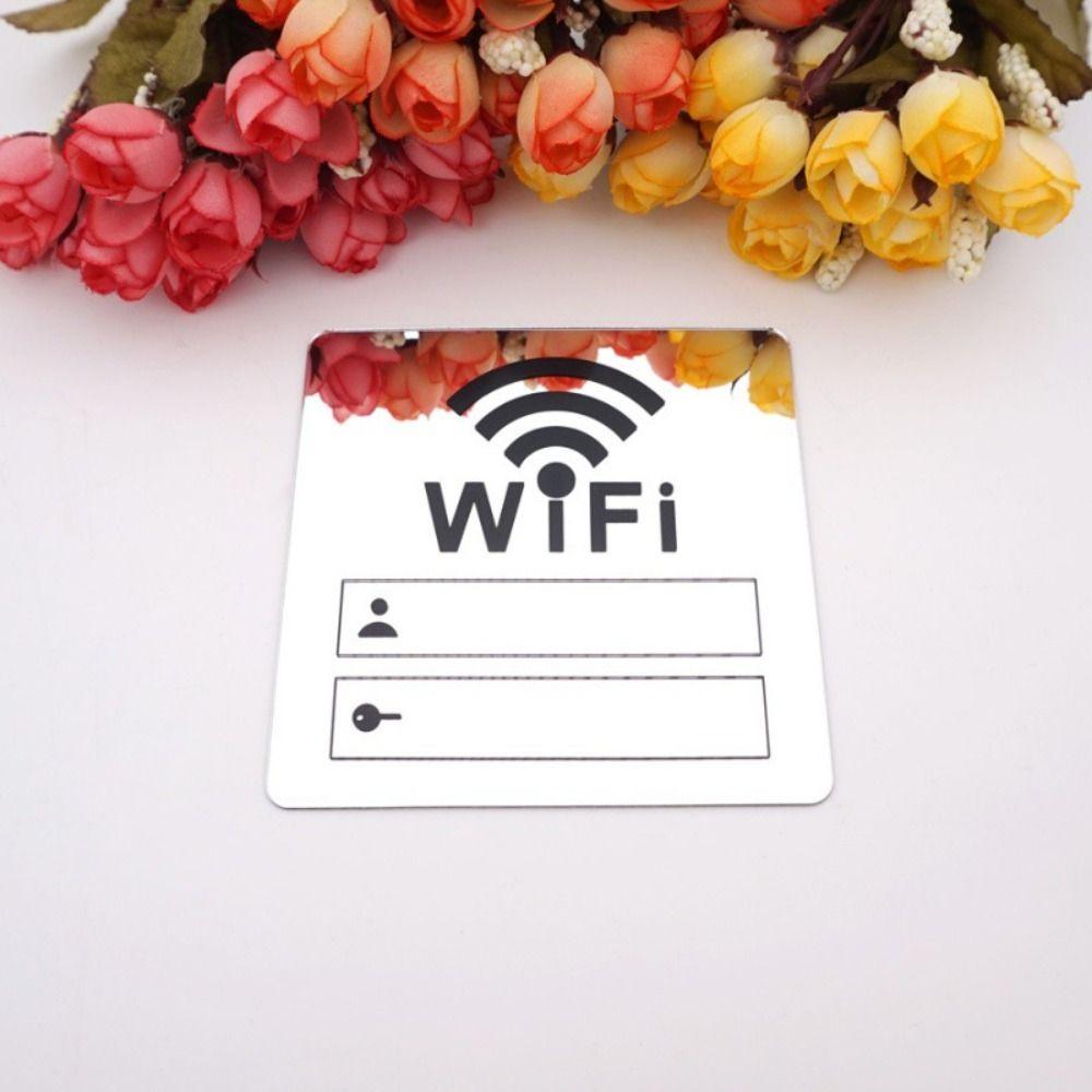 3D Public Shope Signage Self Adhesive Handwriting Account and Password WIFI Sign