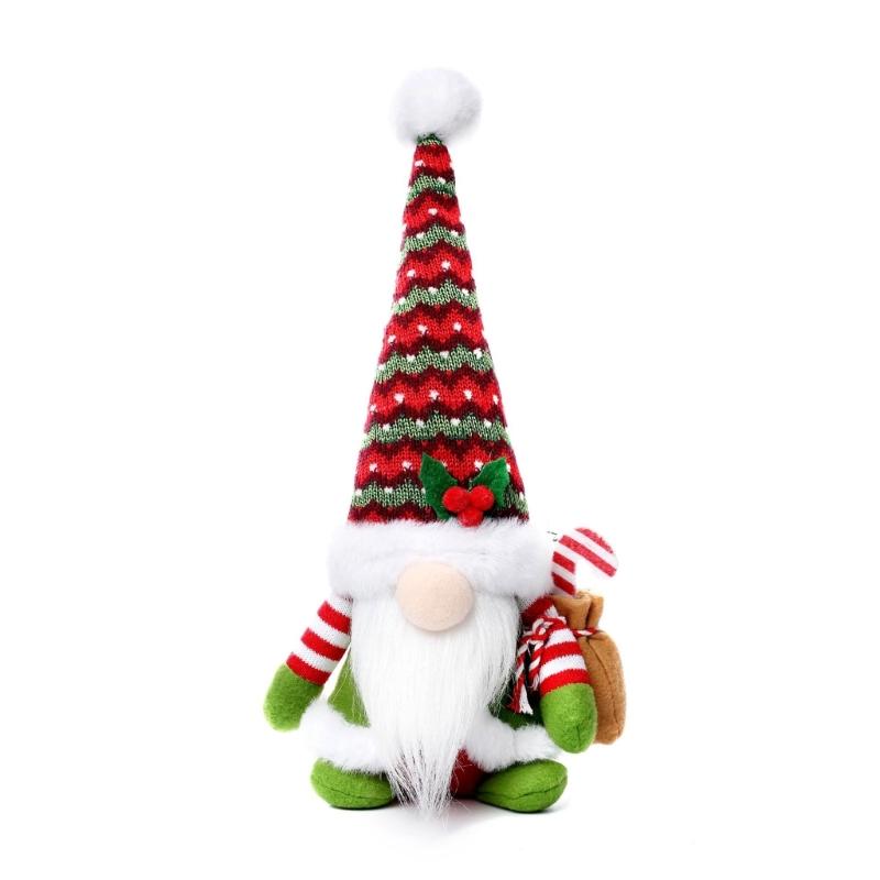 

Festives Plush Santa Gnomes Doll Ornament with Sacks Bag Design Stuffing Swedish Tomtes Figurine Home Office Table Decors