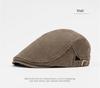 Men's Corduroy Cotton Newsboy Cap - Soft Brim Autumn Beret, Large Size, British Style Pageboy Hat