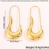 Fashionable and Versatile Titanium Steel Crescent Earrings for Women, Gender-specific Pin Earrings, 18K Gold Color-retaining Earrings