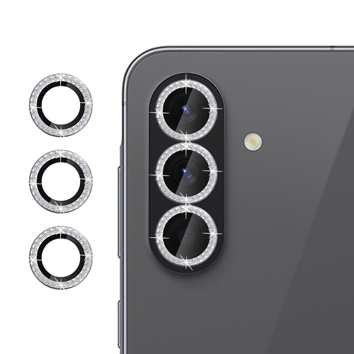 

Для Samsung Galaxy A36 5G Защита объектива камеры Дизайн бриллиантового кольца Защитная пленка для объектива из закаленного стекла Silver