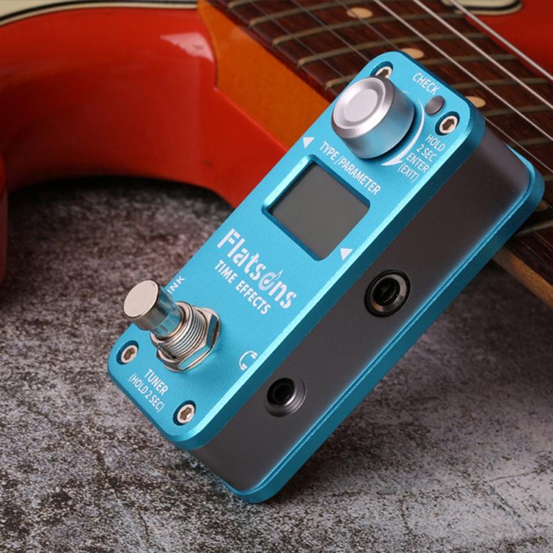 Flatsons Delay Reverberation Effector Hall Spring Room 3 Modes Reverberation Aluminum Alloy Effects