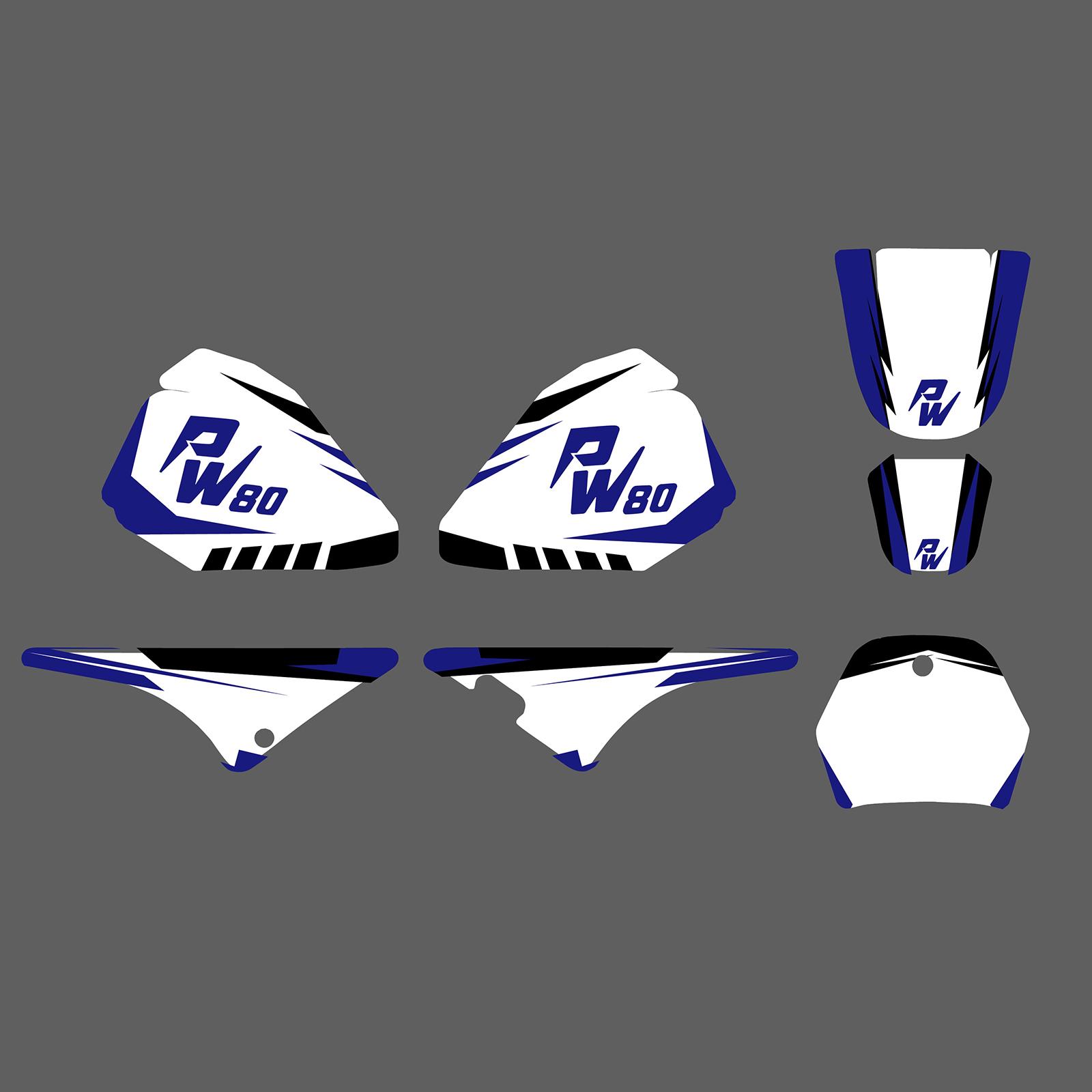NICECNC For Yamaha PW80 PW 80 All Years Motorcycle Graphics Background Stickers Kit Customize PW80 Protector Sticker Decoration