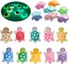 100Pcs Luminous Mini Resin Turtles,10 Colors Glow In Dark Cute Sea Turtle Figurines for DIY, Garden & Aquarium Decor – Bulk Miniature Animal Figures