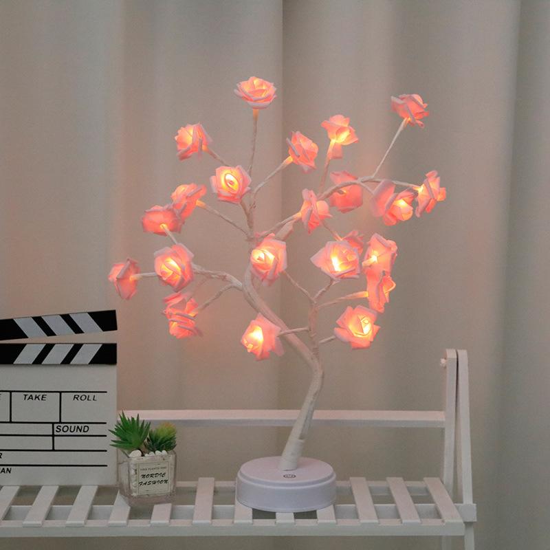 Decorative Rose Flower Tree Light for Home and Tabletop Display