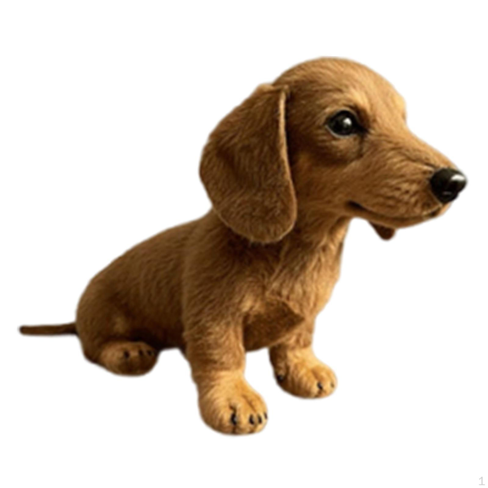 

Dachshund Doll Simulation Cartoon Lifelike Sofa Ornament Stuffed Animal Toy For Adults Birthday коричневий