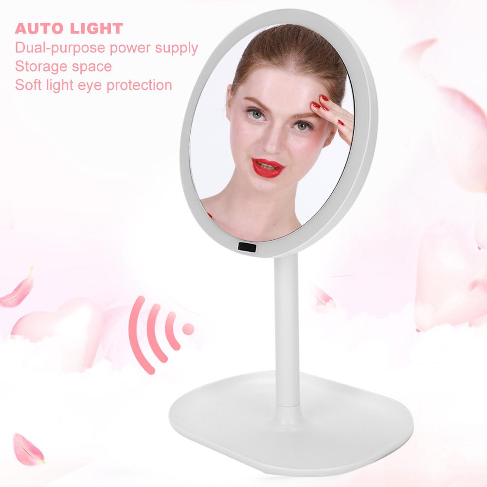 Makeup Mirror 10X Magnification LED Induction Portable Vanity Mirror for Home Dormitory