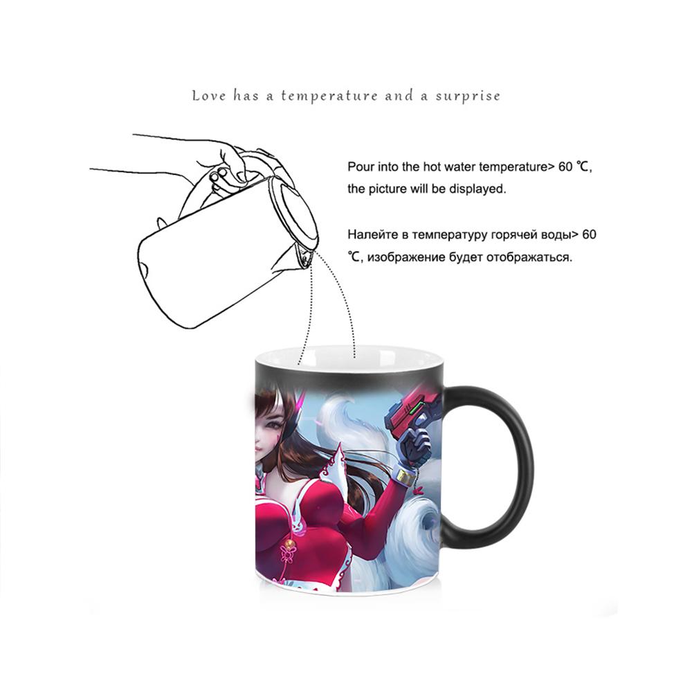 Color Change Mug Anime Blue Red Girl Coffee Mug BSKT-155 Ceramic Coffee Cups Wholesale Kawaii Cup Thermosensitive Mugs Drinkware