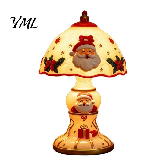 Holiday Decorations Christmas Lighted Table Lamp, Santa Claus Reindeer Ornaments Desktop Ornament for Living Room Bedroom Indoor Home Decor