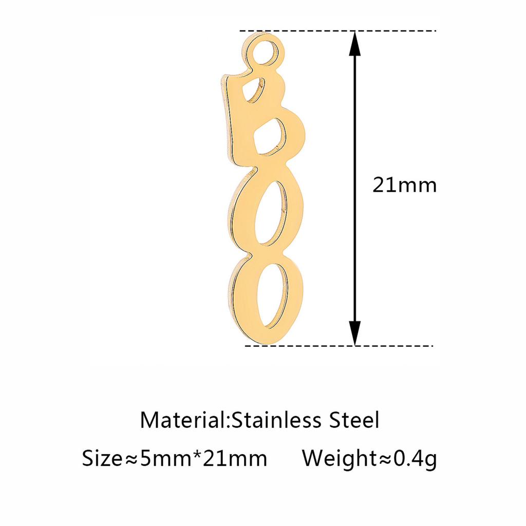 3PCs Stainless Steel Halloween Charms Ghost Bat Spider Witch Tombstone Metal Pendants For Diy Jewelry Making Finding Accessories