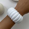 Design Sense Marble Texture Acrylic Wide Bracelet, Exaggerated Irregular Smudge Resin Bracelet