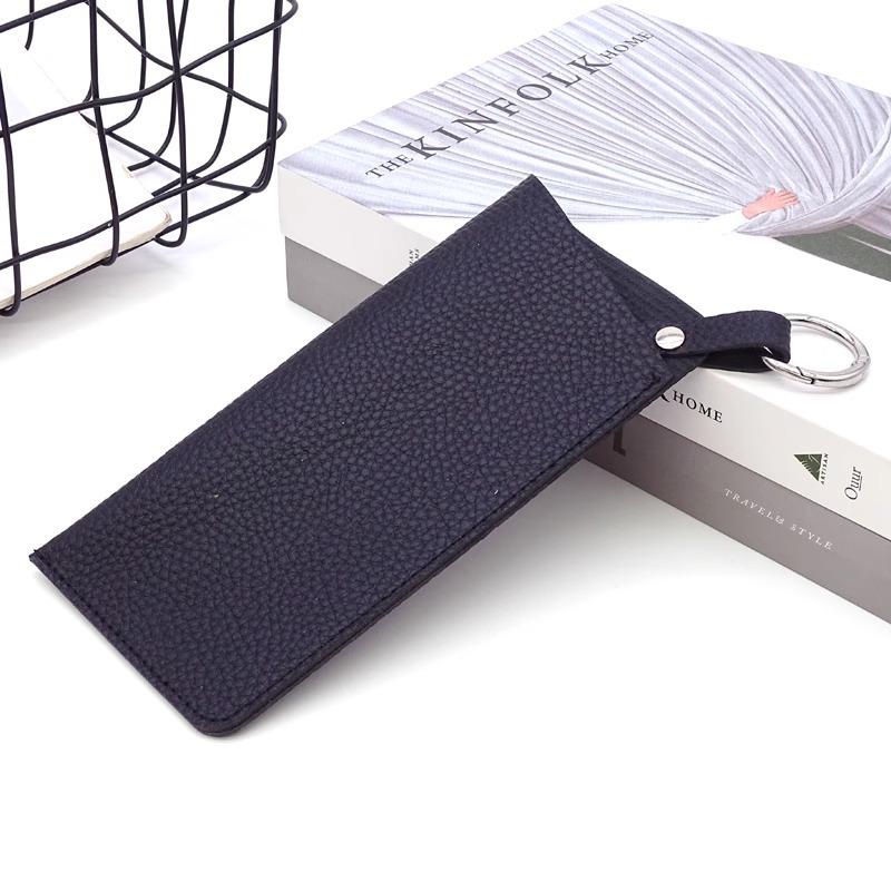 Tragbares PU Brillen- und Sonnenbrillen-Hängeetui mit Schlüsselanhänger