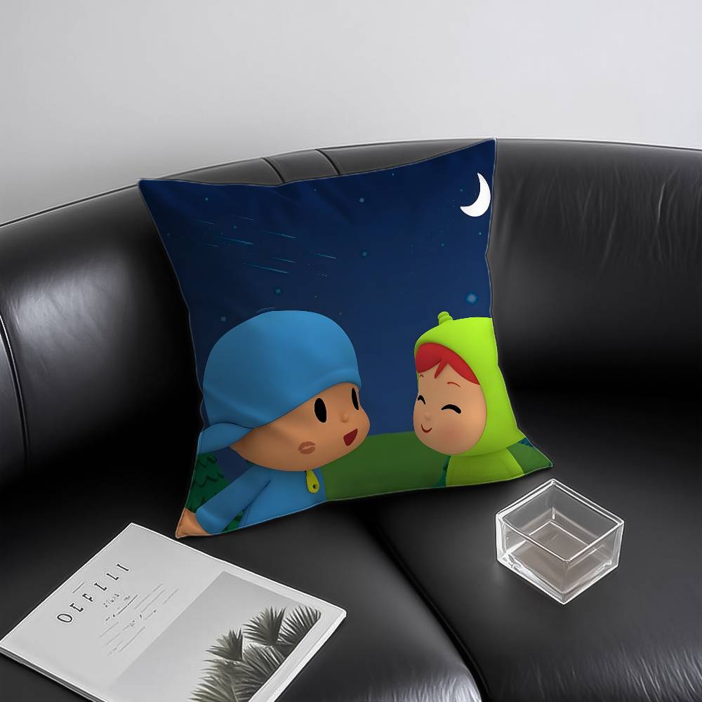 Cute BBoyGirlPPocoyo Pillow Case Antidustmite Invisible zipper Sofa Bed