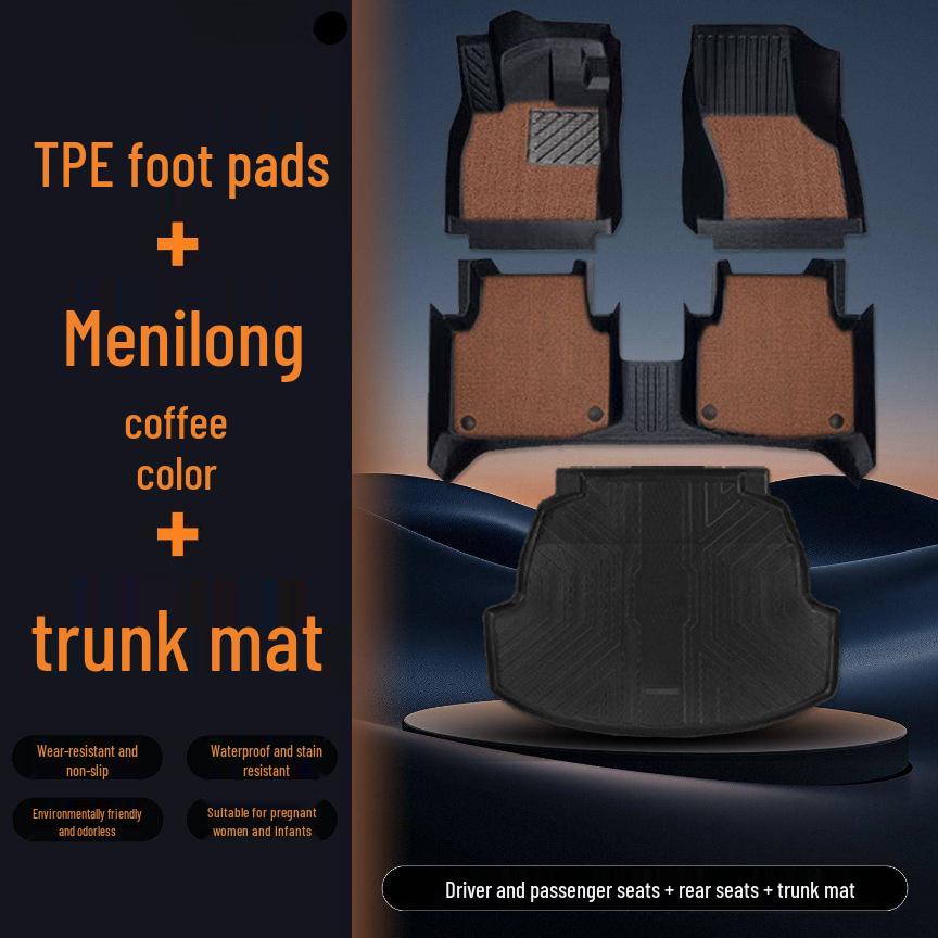 Nano 06 Floor Mats: TPE Surround for 25 Models - Includes Driver's Seat, Carpet Floor Mat, Foot Pad, and Trunk Mat.