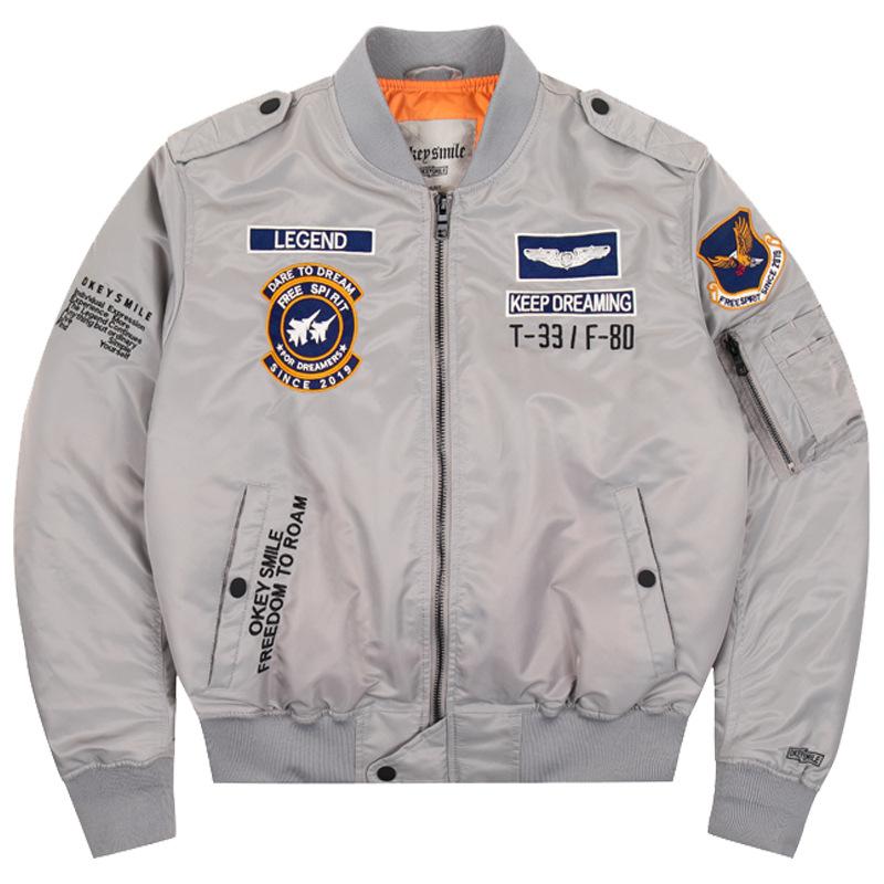 Giacca invernale da uomo calda e spessa Hip Hop Moto militare Ma-1 Aviator Pilot Parka in cotone Bomber da baseball maschile