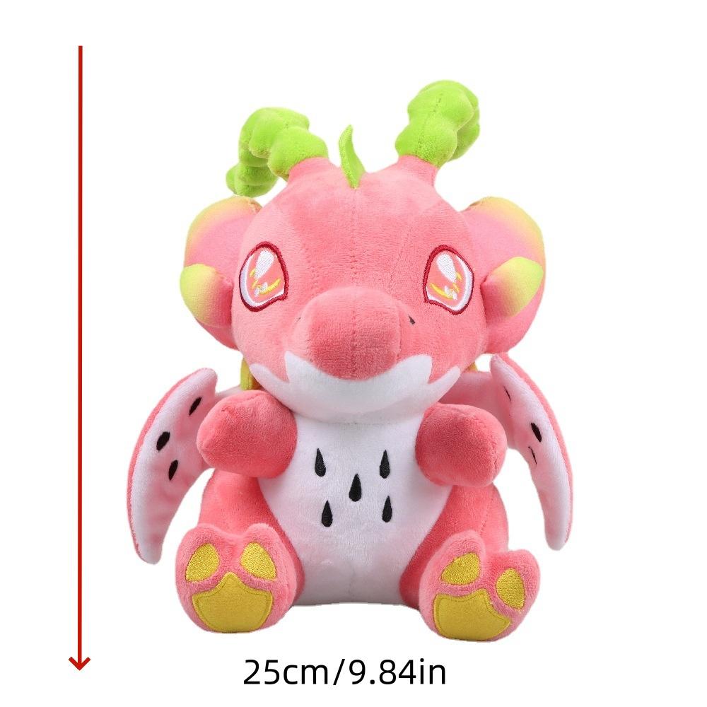 1pc 25cm/9.84in dragonfruit dragon plush dragon fruit dinosaur doll seated cute plush birthday gift