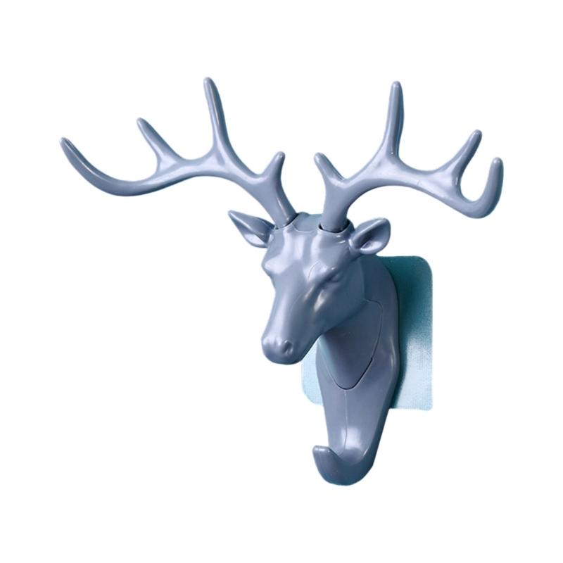 Elephant Deer Head Wall Hook Decorative Key Holder With Sturdy Plastic And Easy Adhesive For Home Decoration