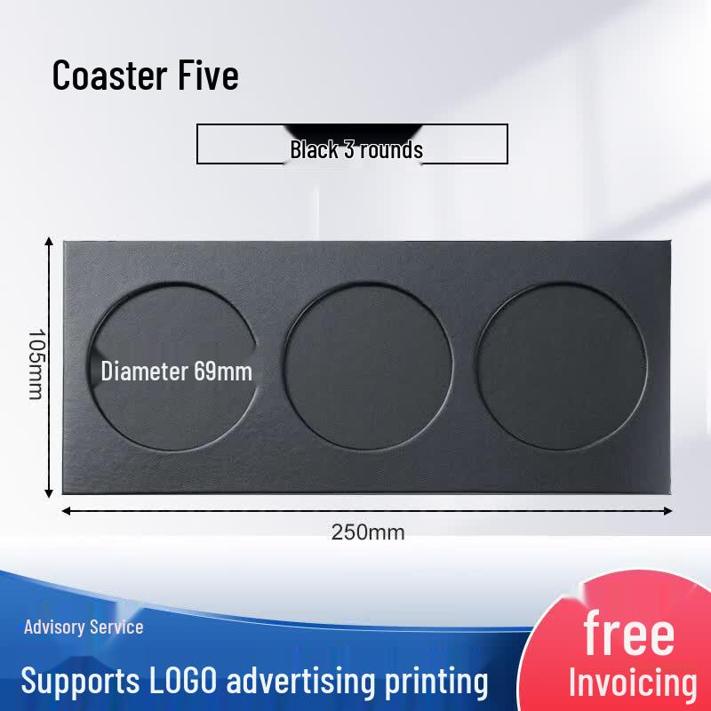 PU Leather Business Meeting Coaster & Writing Pad