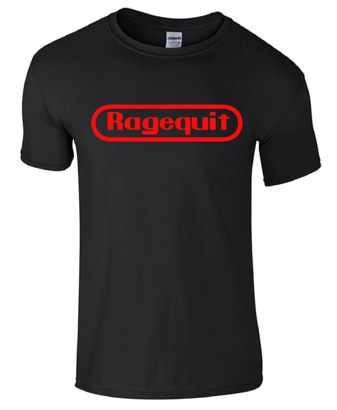 Rage Quit Funny Gaming unisex kids/adults Top T-shirt L