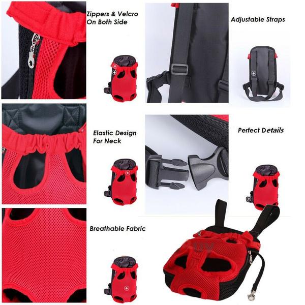 6 Color Pet Carrier Backpack Adjustable Pet Front Cat Dog Carrier Travel Bag Legs Out Products Breathable Mesh Shoulder Backpack