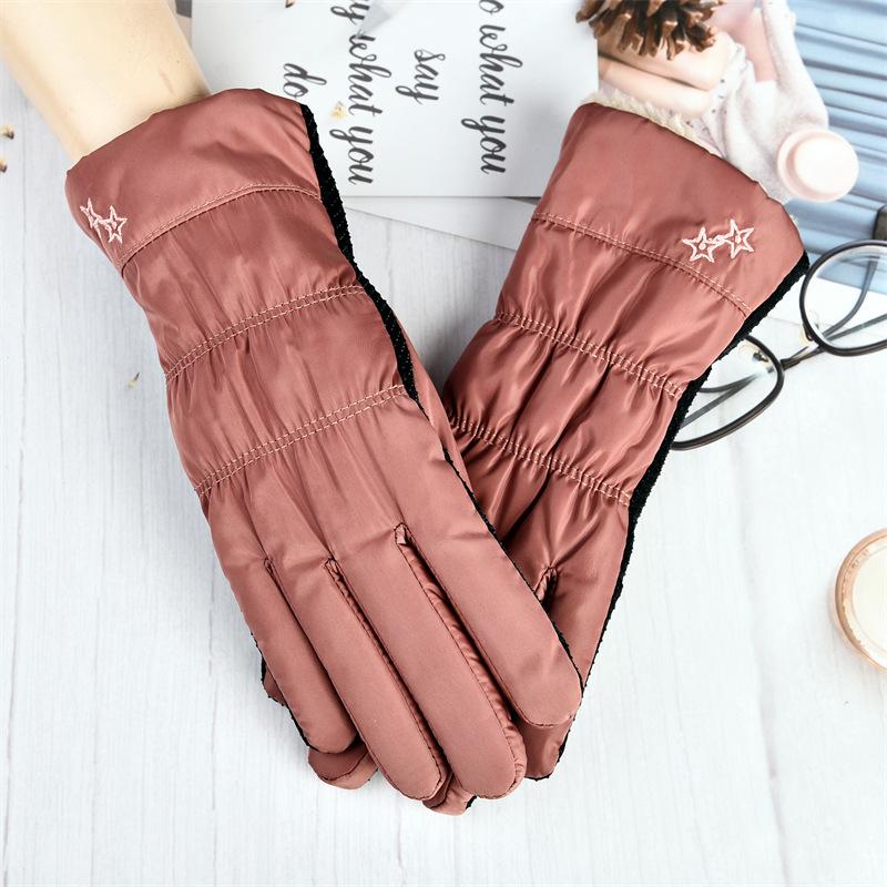 Warm gloves autumn and winter women's gloves cold-resistant outdoor riding velvet ski gloves stall mode electric vehicle