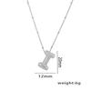 18K Gold-Plated Copper Necklace with Micro-Inlaid Zirconia & 26 Letter Pendant - Classic and Versatile European-American Jewelry