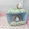 Hamster Winter Bed Warm Cave Cozy Hideout Bottomless House Cute Print for Small Animals Ferrets Playing Sleeping