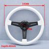 14inch 350mm JDM White ABS Steering Wheel Universal Racing Sports Steering Wheel Car Accessories