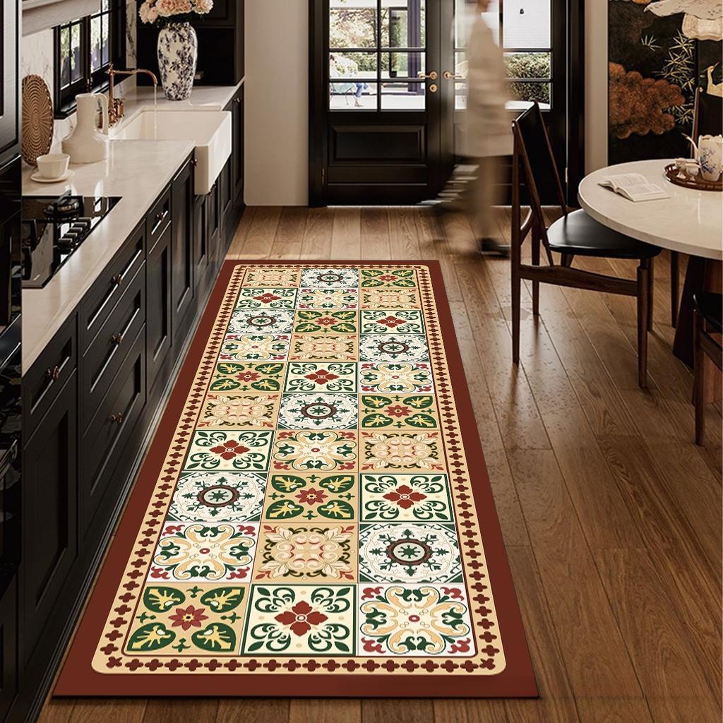 Kitchen Floor Mat Bedroom Living Room Long Bedside Hallway Hallway Soft Washable Carpet Non-slip Bathroom Entrance Doormat Tapis