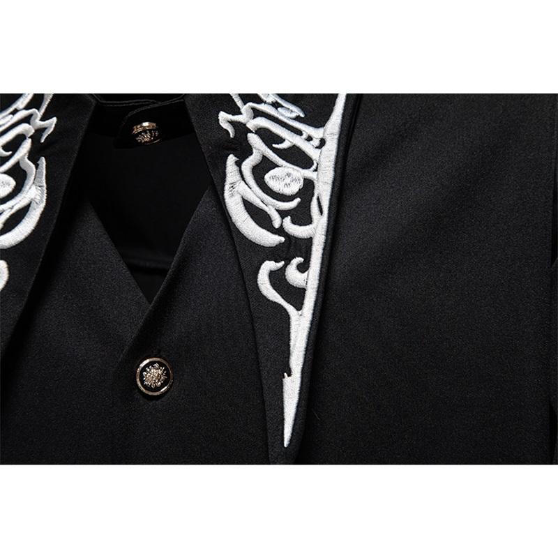 Spring New Fashion Men's Long Sleeve Shirt Men European and American Palace Embroidered Shirts Male Casual Social Wedding Party