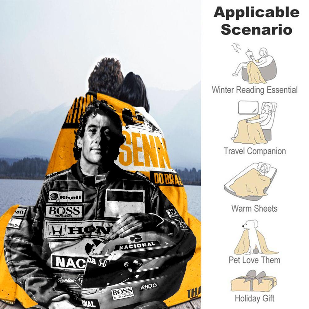 Ayrton Senna Blanket, High quality Comfortable for All Seasons, Home Decor, Warmth and Comfort