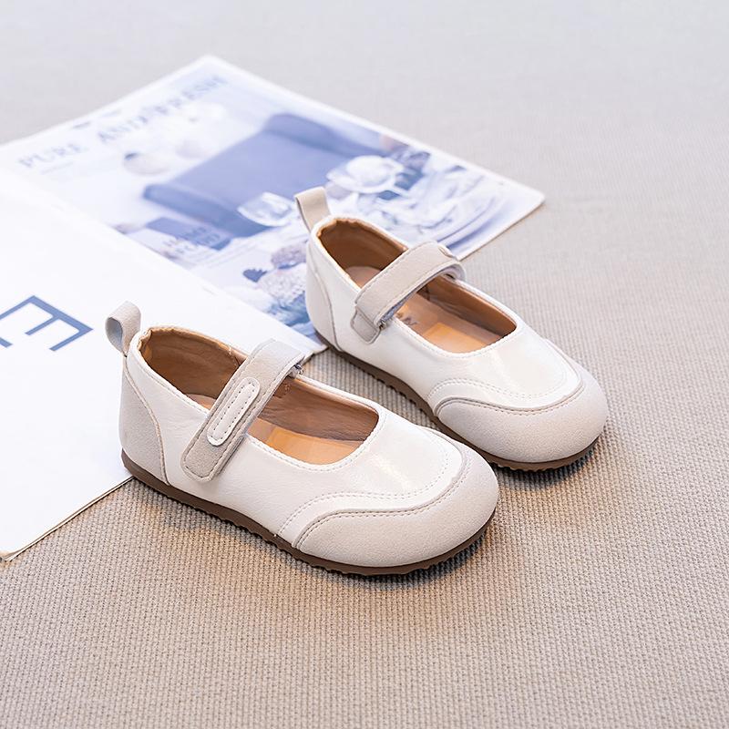Girls' leather shoes 2025 spring and autumn new soft-soled children's shallow mouth single shoes fashion princess shoes girls Mary Jane shoes tide