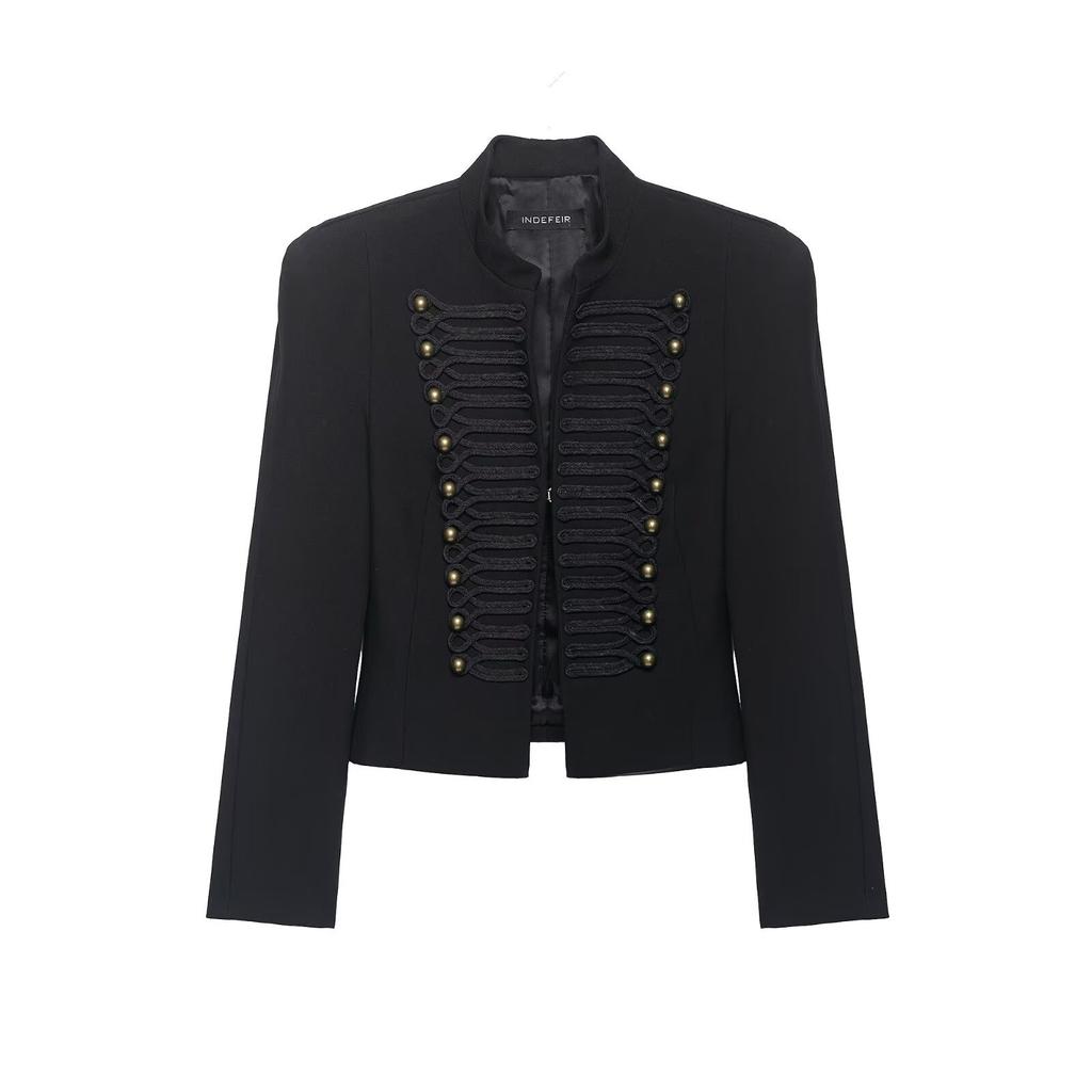2026 spring new product European and American cross-border women's clothing street fashion with shoulder pads slim blazer w085 385554