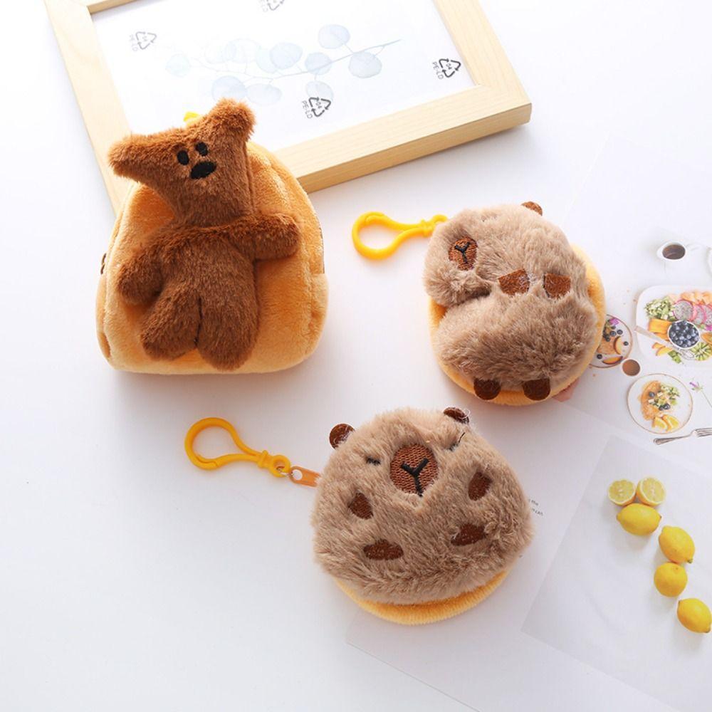 

Stuffed Capibara Coin Purse Guinea Pig Guinea Pig Earphone Bag Capybara Plush Keychain Girl