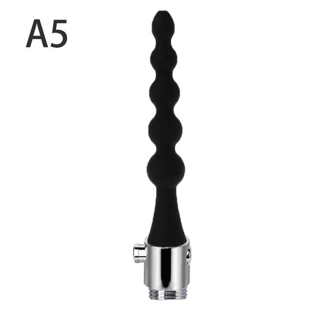 Douche Enema Vagina Anal Cleaning Switch Faucet Attachment Silicone Enema Syringe Shower Metal Butt Plug Nozzle Tip Gay Massager