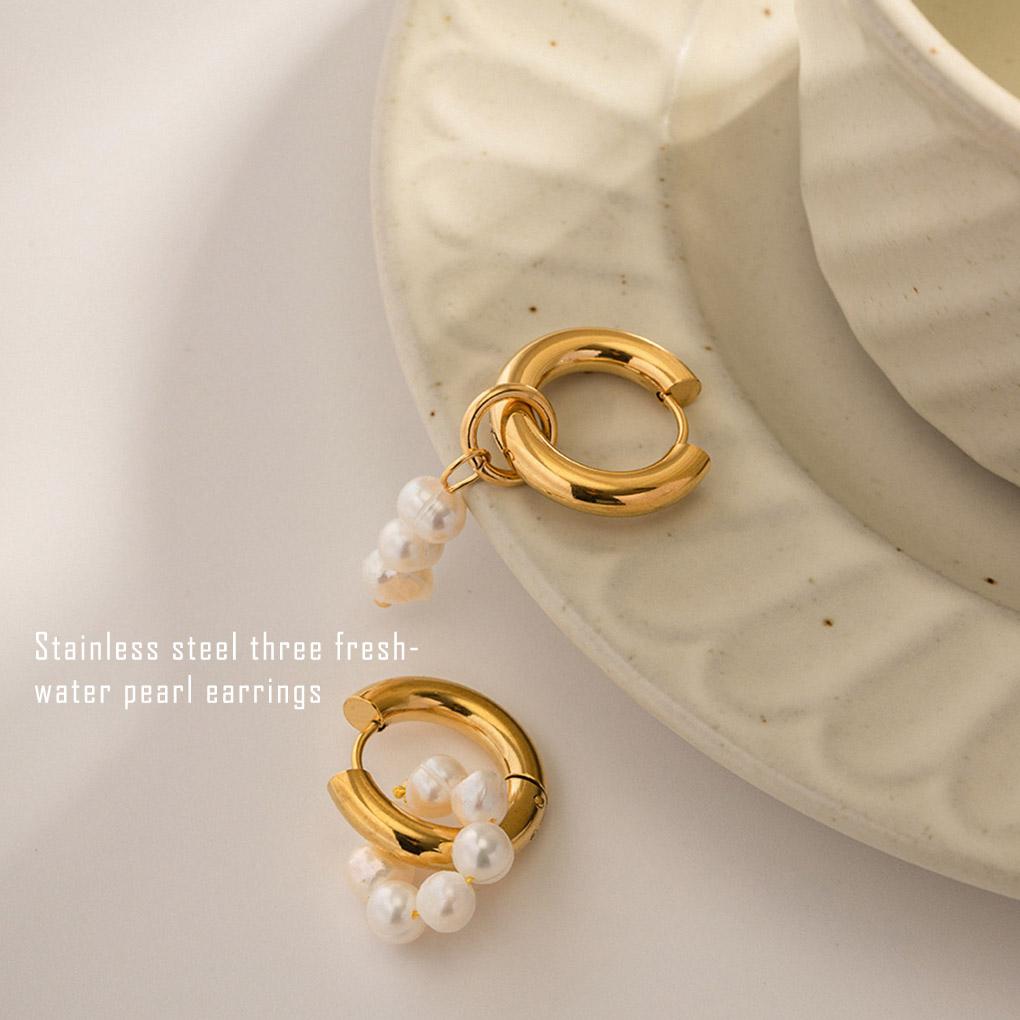 1 Pair Asymmetric Pearl Earrings Festival Holiday Party Wedding Engagement Personalized Piercing Jewelry Women Girls