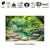 2D flat banner  1 piece - Green landscape with dense trees and water features  home decoration  bedroom decoration