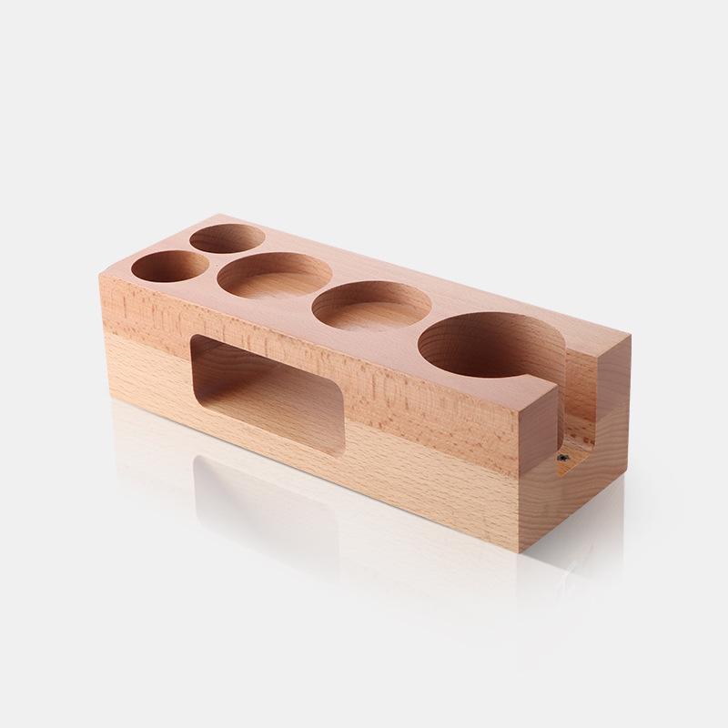 Espresso Machine Walnut Handle Tamping Base & Powder Distributor