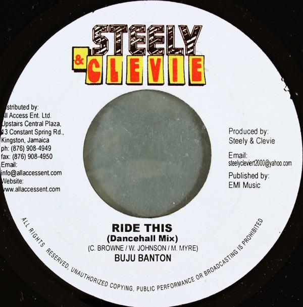 

7inch Record BUJU BANTON - Ride This NONE Steely & Clevie 2005 Jamaica Reggae, Ska & Dub Used