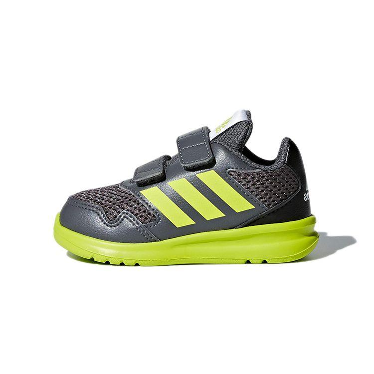 Adidas Altarun Cf I Velcro Non-Slip Durable Low-Top Walking Shoes Baby Shoes Gray Yellow CQ0025
