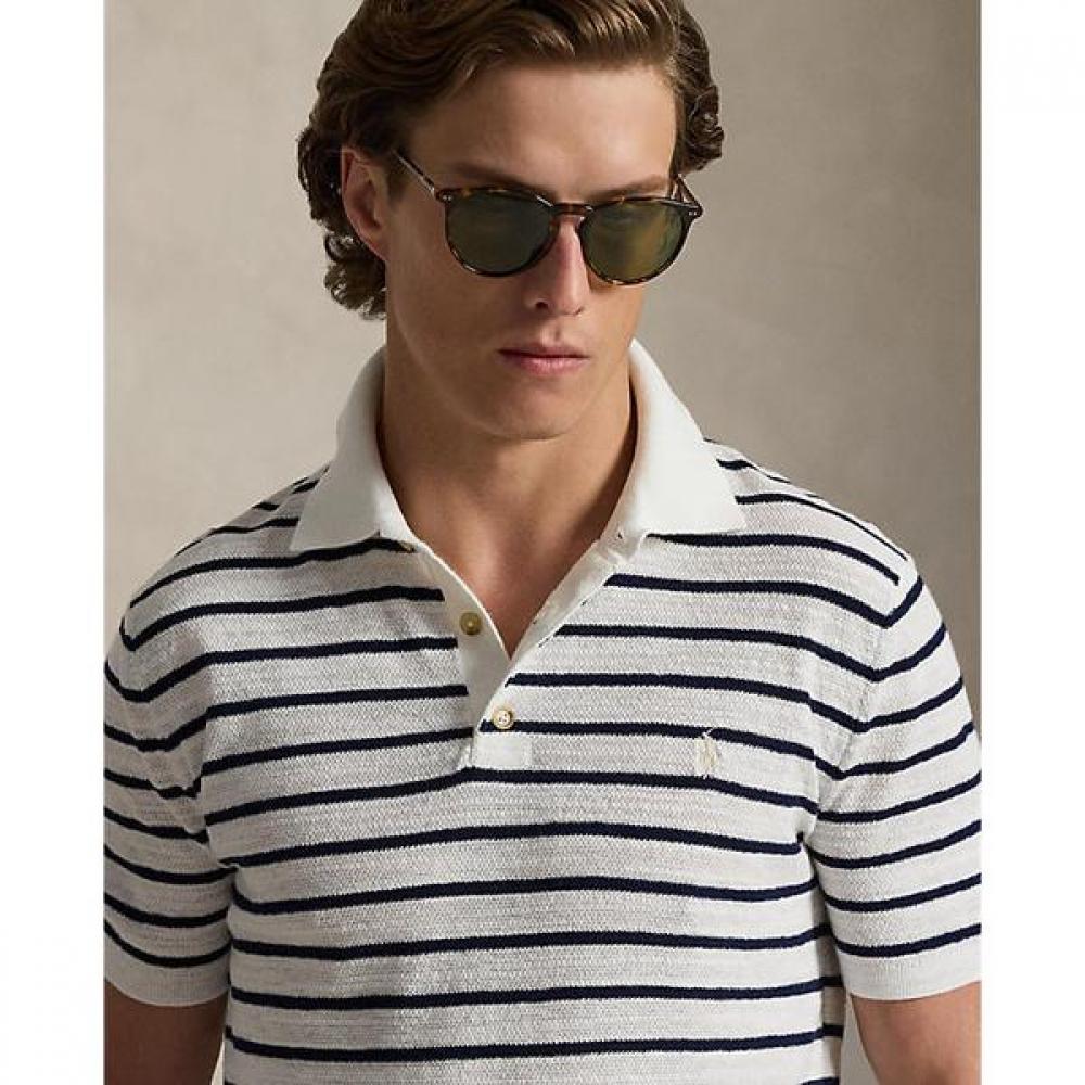 Polo Ralph Lauren Men S Stripe Cotton Linen Polo Sweater mnpoSwe1n820130100