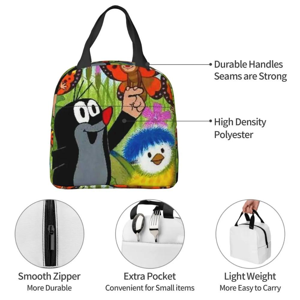 Cartoon Czech Cartoons Krtek Mole Insulated Lunch Bag for Women Kids Leakproof Food Boxes Thermal Lunch Box Tote