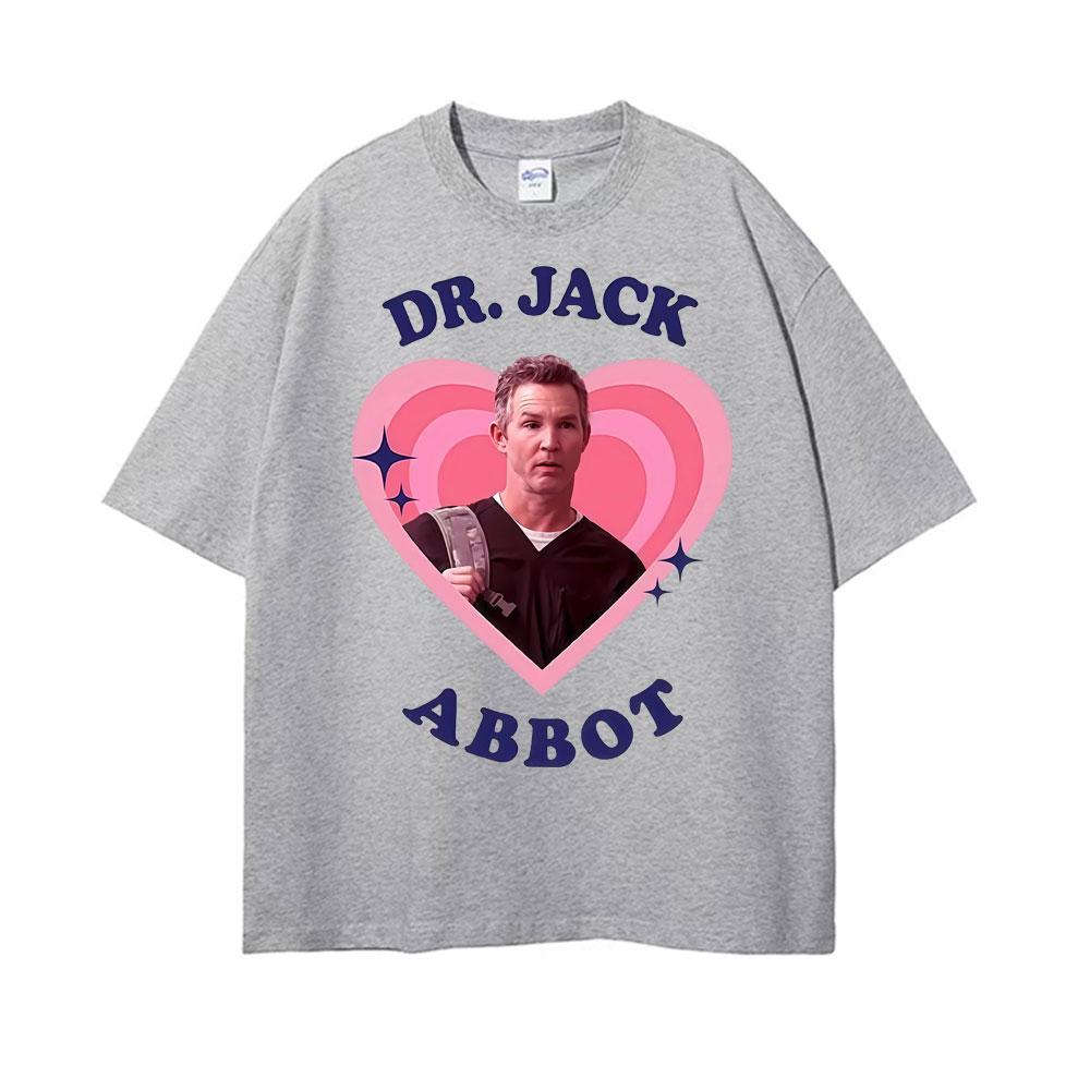 Funny Dr Jack Abbot Retro Pop Art Heart Printed T Shirts Men Women Fashion Hip Hop Oversized T Shirt Loose 100 Cotton Tshirts
