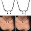 Geometric Nose Clip Collarbone Necklace Stainless Steel Adjustable Neck Chain Jewelry For Club Party Daily Wear