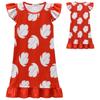 Dress Girl Red Leaf Dress Summer Dress Halloween Christmas Cosplay Skirt