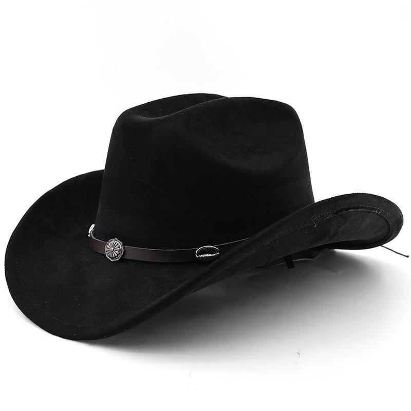 Classic Western Cowboy Hat High Quality Top Hat European and American Knight Hat Men's and Women's Fashion Versatile Sunshade Sunscreen Hat
