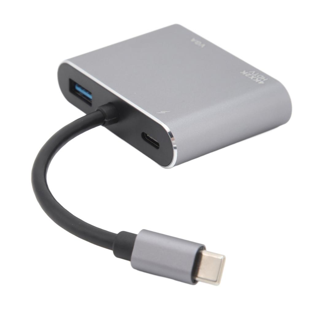 4 in 1 Type C Hub 4K HD Display Interface VGA USB3.0 Multi Port Laptop Dock Docking Station