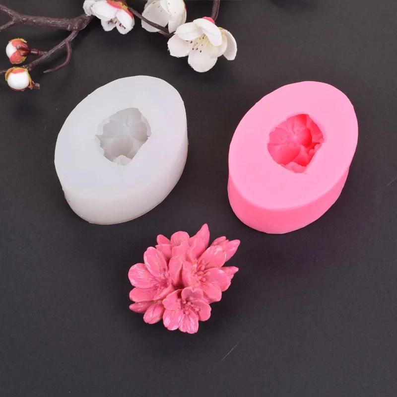 

3D Силиконовая форма для мыла в виде цветка розы для изготовления мастики, DIY, формы для украшения торта ручной работы, инструменты для силиконовых форм розовый