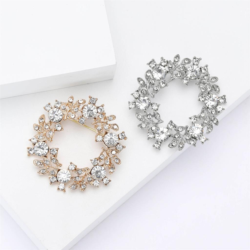 Wreath Plant Enamel Brooch Alloy Badge Fashion Accessory for Clothing Backpack and Hat Decoration Daily Casual Wear